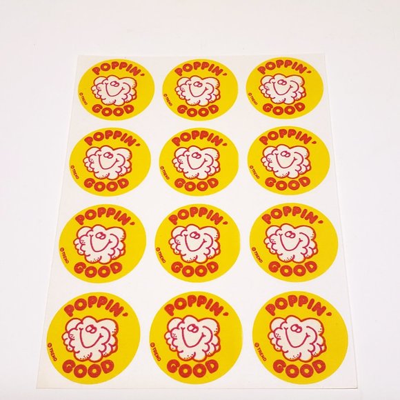 1979 Trend Popcorn Scratch 'n Sniff Sticker Sheets w/ Certificates Poppin' Good - Picture 7 of 9
